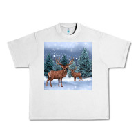 Lunar Rock winter deer Urban Heavy Tee - BarkalooDesign