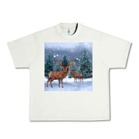 Pistachio winter deer Urban Heavy Tee - BarkalooDesign