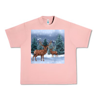 Salmon winter deer Urban Heavy Tee - BarkalooDesign