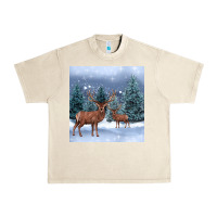 Sandshell winter deer Urban Heavy Tee - BarkalooDesign