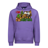 Tulip I Dig Christmas Backhoe Loader Urban Hoodie - BundleAndBundleShop