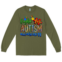Army Green fight for autism awareness Long Sleeve Tee - Zillion Design Studio