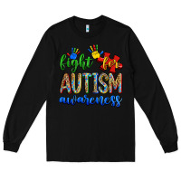 Black fight for autism awareness Long Sleeve Tee - Zillion Design Studio