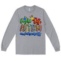 Heather Grey fight for autism awareness Long Sleeve Tee - Zillion Design Studio