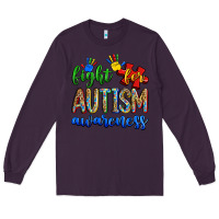 Plum fight for autism awareness Long Sleeve Tee - Zillion Design Studio