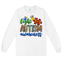 White fight for autism awareness Long Sleeve Tee - Zillion Design Studio