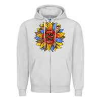 Dove Grey firefighter sunflower Zipper Hoodie - HRA Design Shop
