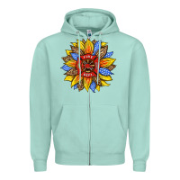 Seafoam firefighter sunflower Zipper Hoodie - HRA Design Shop