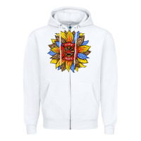 White firefighter sunflower Zipper Hoodie - HRA Design Shop