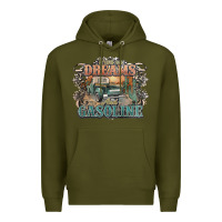 Army Green runs on dreams and gasoline truck western Premium Hoodie - NancyCooperArtShop