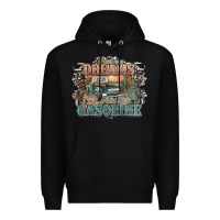 Black runs on dreams and gasoline truck western Premium Hoodie - NancyCooperArtShop