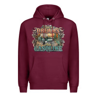 Burgundy runs on dreams and gasoline truck western Premium Hoodie - NancyCooperArtShop