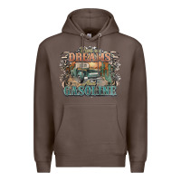 Coffee runs on dreams and gasoline truck western Premium Hoodie - NancyCooperArtShop