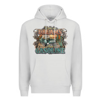 Dove Grey runs on dreams and gasoline truck western Premium Hoodie - NancyCooperArtShop