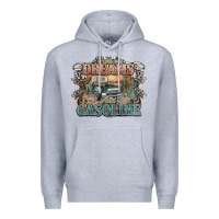 Heather Grey runs on dreams and gasoline truck western Premium Hoodie - NancyCooperArtShop