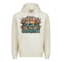 Oatmeal Heather runs on dreams and gasoline truck western Premium Hoodie - NancyCooperArtShop