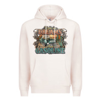 Pale Pink runs on dreams and gasoline truck western Premium Hoodie - NancyCooperArtShop