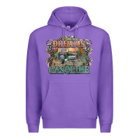 Purple runs on dreams and gasoline truck western Premium Hoodie - NancyCooperArtShop