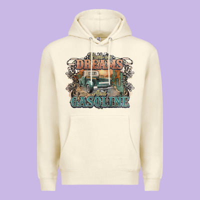 Runs On Dreams And Gasoline Truck Western Premium Hoodie Designed By Nancycooperartshop