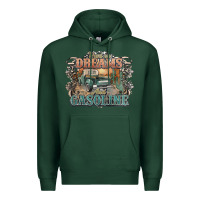 Sports Green runs on dreams and gasoline truck western Premium Hoodie - NancyCooperArtShop