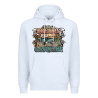 White runs on dreams and gasoline truck western Premium Hoodie - NancyCooperArtShop