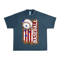 Baseball American Flag Urban Heavy Tee | Teevron