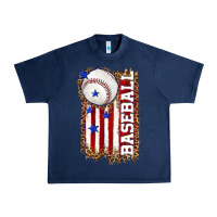 Navy baseball american flag Urban Heavy Tee - texasbilliewilder