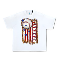 White baseball american flag Urban Heavy Tee - texasbilliewilder