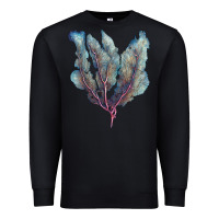 Black Venus Fan Sea Coral Premium Sweatshirt - LillyAllenDesigns