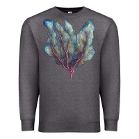 Charcoal Heather Venus Fan Sea Coral Premium Sweatshirt - LillyAllenDesigns