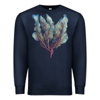 Navy Venus Fan Sea Coral Premium Sweatshirt - LillyAllenDesigns