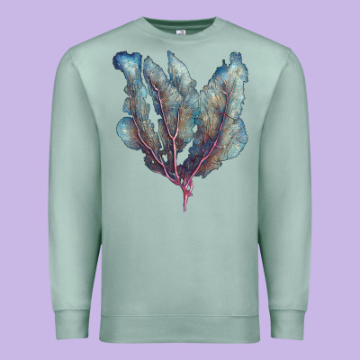 Venus Fan Sea Coral Premium Sweatshirt Designed By Lillyallendesigns