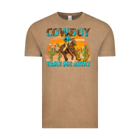 Vintage Coffee cowboy take me away Vintage Tee - texasbilliewilder