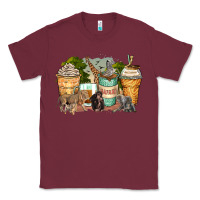 Burgundy safari animals coffee cups Classic Tee - Zillion Design Studio