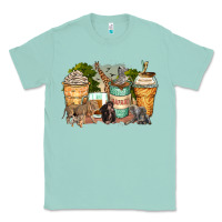Seafoam safari animals coffee cups Classic Tee - Zillion Design Studio