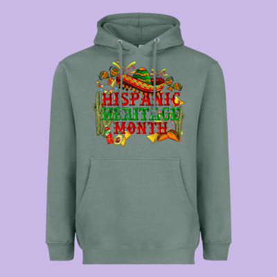 National Hispanic Heritage Month Heavyweight Hoodie Designed By Bundleandbundleshop