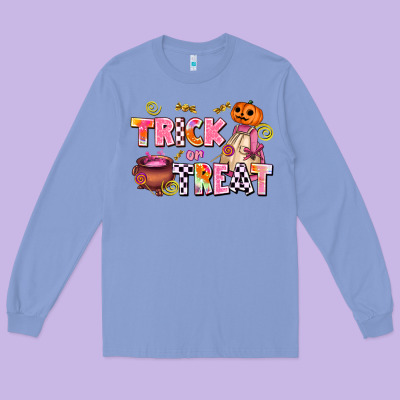 Trıck Or Treat Long Sleeve Tee Designed By Adodesignshop