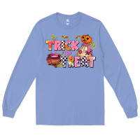 Colony Blue trıck or treat Long Sleeve Tee - AdoDesignShop