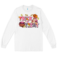 White trıck or treat Long Sleeve Tee - AdoDesignShop