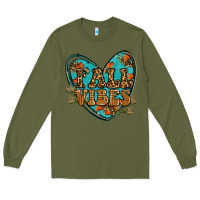 Army Green fall vibes heart Long Sleeve Tee - RanaPortraitStore