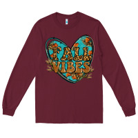 Burgundy fall vibes heart Long Sleeve Tee - RanaPortraitStore