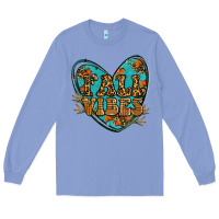 Colony Blue fall vibes heart Long Sleeve Tee - RanaPortraitStore