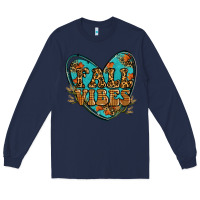 Navy fall vibes heart Long Sleeve Tee - RanaPortraitStore