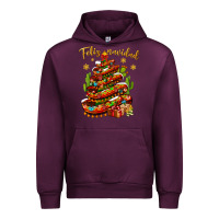 Mauve Wine Christmas Feliz Navidad Urban Hoodie - BundleAndBundleShop