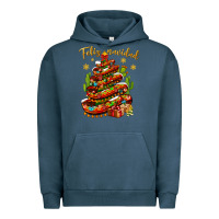 Pigment Midnight Navy Christmas Feliz Navidad Urban Hoodie - BundleAndBundleShop