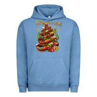 Pigment Pebble Blue Christmas Feliz Navidad Urban Hoodie - BundleAndBundleShop