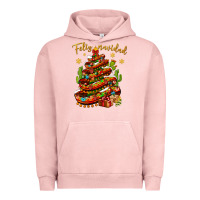 Pigment Salmon Christmas Feliz Navidad Urban Hoodie - BundleAndBundleShop
