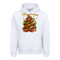 White Christmas Feliz Navidad Urban Hoodie - BundleAndBundleShop