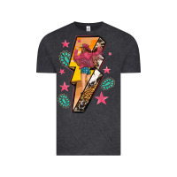 Vintage Black cowgirl with lightning bolt Vintage Tee - texasbilliewilder