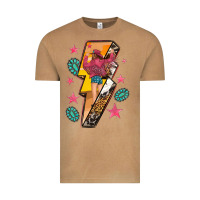 Vintage Camel cowgirl with lightning bolt Vintage Tee - texasbilliewilder